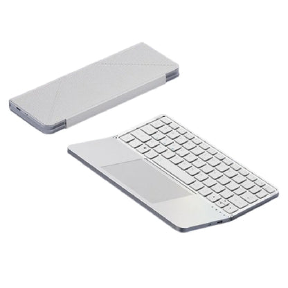 Bluetooth 5.3 Wireless Bluetooth Keyboard Universal Detachable Rechargeable Keyboard with Touchpad Ergonomic Foldable Keyboard