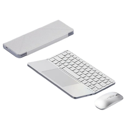 Bluetooth 5.3 Wireless Bluetooth Keyboard Universal Detachable Rechargeable Keyboard with Touchpad Ergonomic Foldable Keyboard