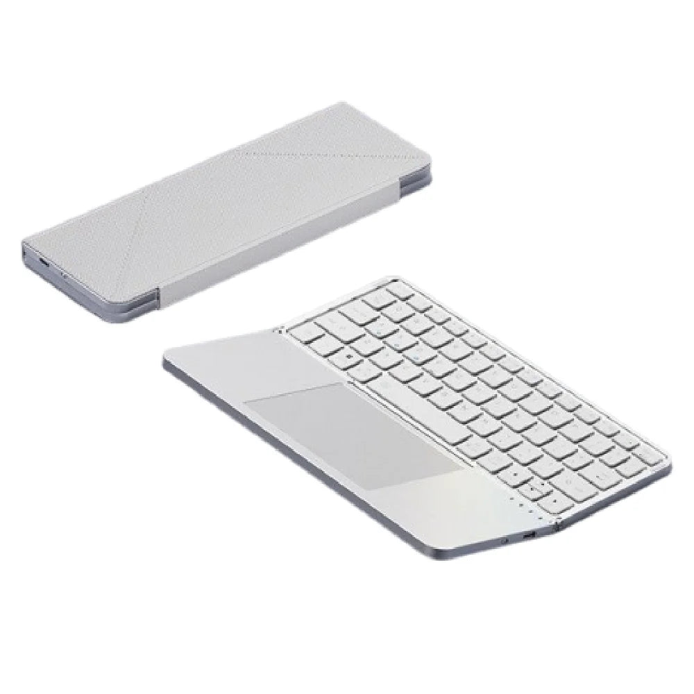 Bluetooth 5.3 Wireless Bluetooth Keyboard Universal Detachable Rechargeable Keyboard with Touchpad Ergonomic Foldable Keyboard